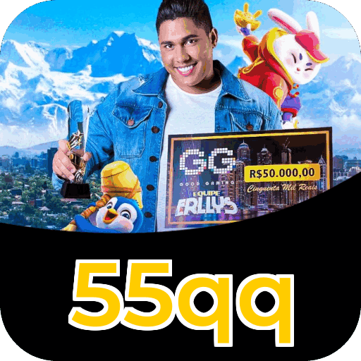 Plataforma 55qq mostrando interface moderna, jogos certificados e recursos de segurança licenciados